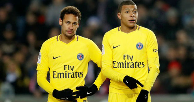 neymar mbappe psg vs strasbourg