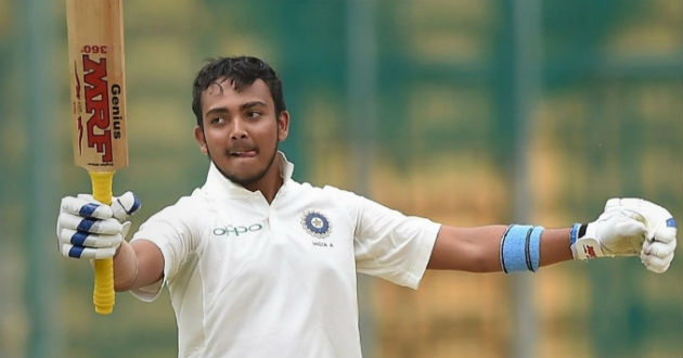 prithvi shaw india cricketer