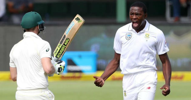 rabada celebrates after taken wicket