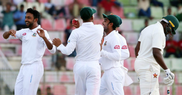 rahi dismessed masakadza on his first home test in sylhet