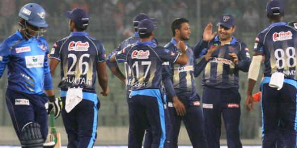 rangpur beat dhaka on their first match of 3rd phrase of bpl