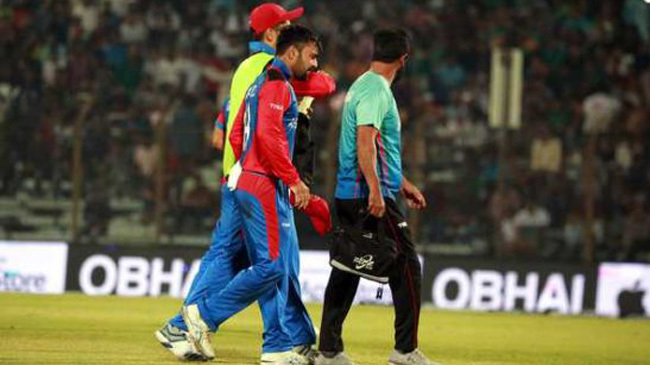 rashid khan injured tri series