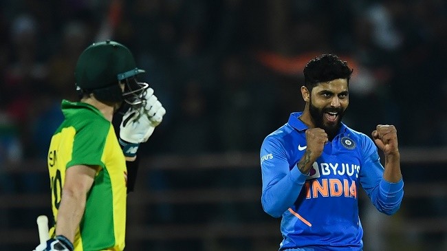 ravindra jadeja celebrates