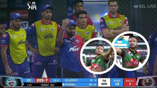 rishav protested umpires decision like shakib did 2018