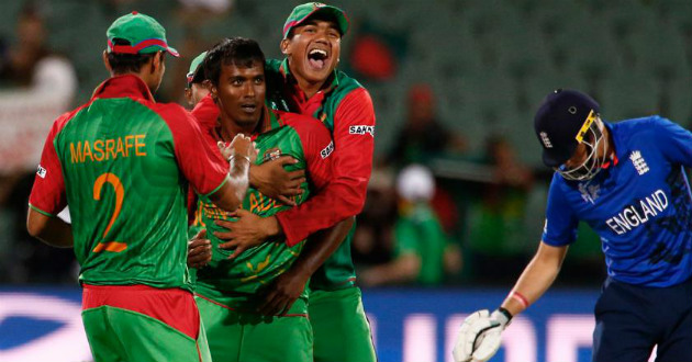 rubel roaring after taking a wicket of england