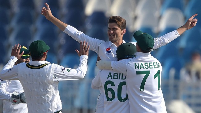 shaheen afridi is overjoyed after picking up a wicket