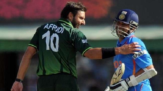 shahid afridi and sachin tendulkar