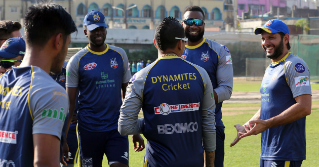 shahid afridi beat sylhet in one hand