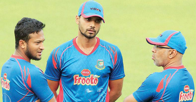 shakib and mashrafe with chandika