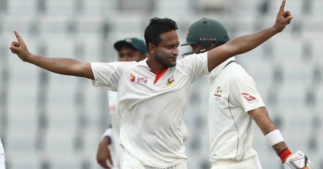 shakib celebrating a wicket in test cricket