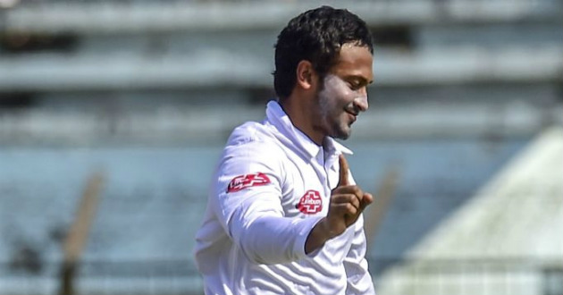 shakib celebrating after dismissing a west indian batsman