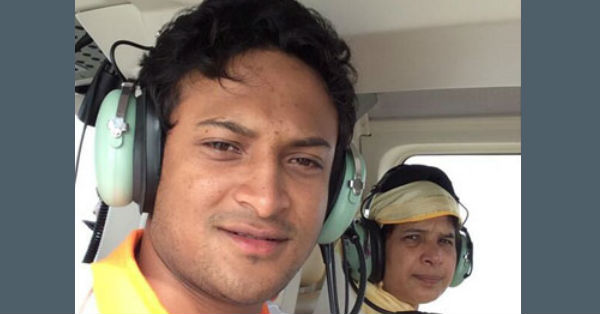 shakib in a tv promotional with his mother