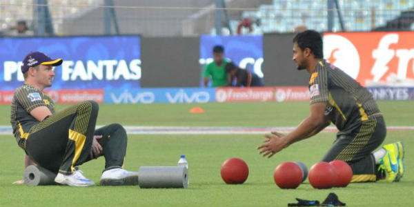 shakib in practice session of kkr