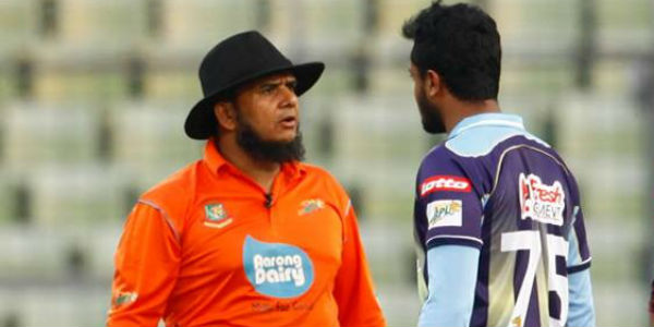 shakib made bad comment to umpire
