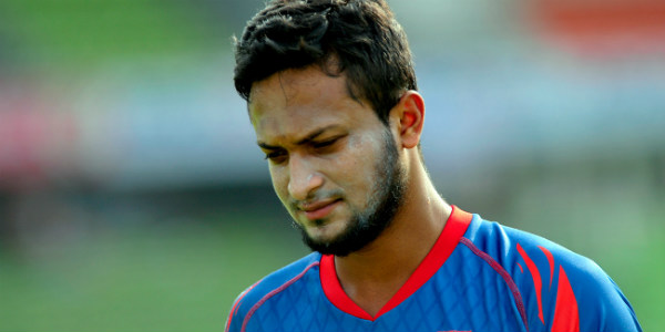 shakib reprimanded for hitting stamp by bat