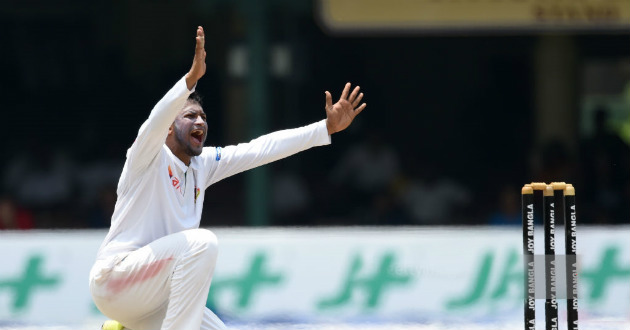 shakib takes 170 test wicket