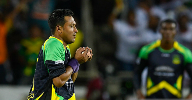 shakib taking a catch against trinbago knight riders