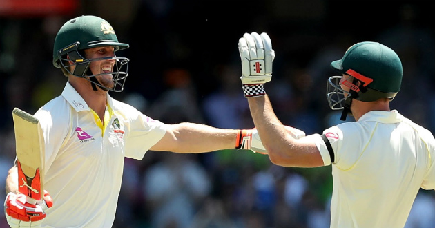 shaun and mitchel marsh celebrating their ashes ton