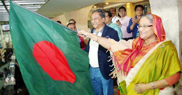 sheikh hasina at cricket stadium