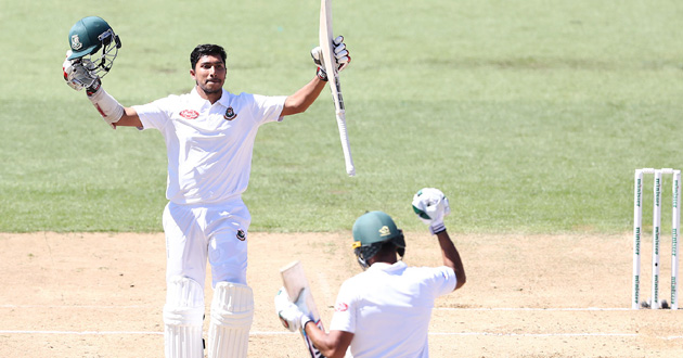 soumya sarkar celebrates with mahmudullah