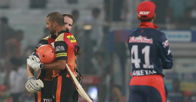 sunrisers hyederabad beats delhi daredevils