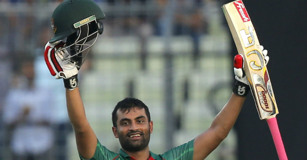 tamim raised his bat after seventh century