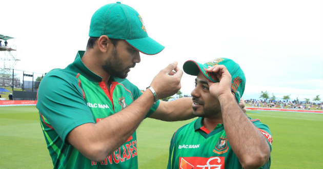 tanvir hayder having his odi cap from mashrafe