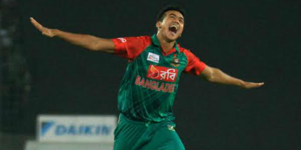taskin taken one wicket jsut spending 14 runs against pakistan