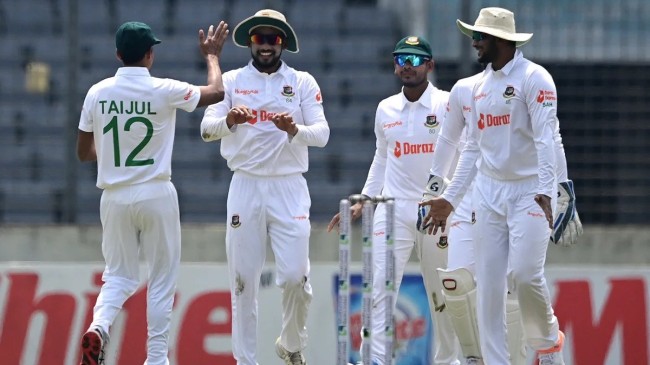 the bangladesh players celebrate 2023