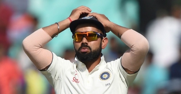 virat kohli disappointed in a test match
