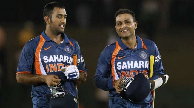 virender sehwag and ms dhoni