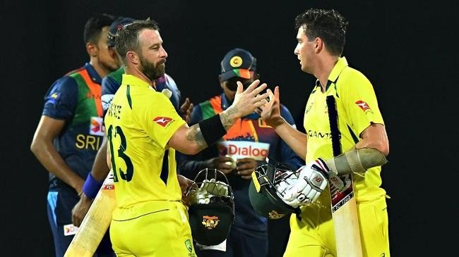 wade and richardson celebrating australia victory