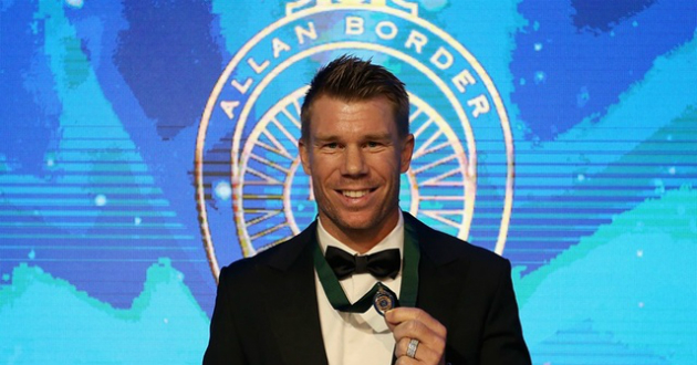 warner won the award of australian cricketer of the year 2016