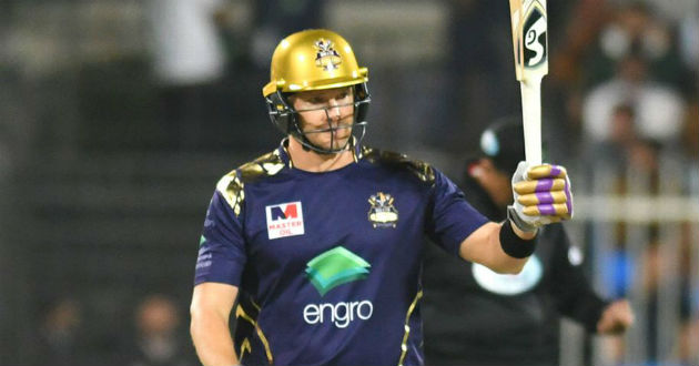 watson raises his bat after getting his fifty psl