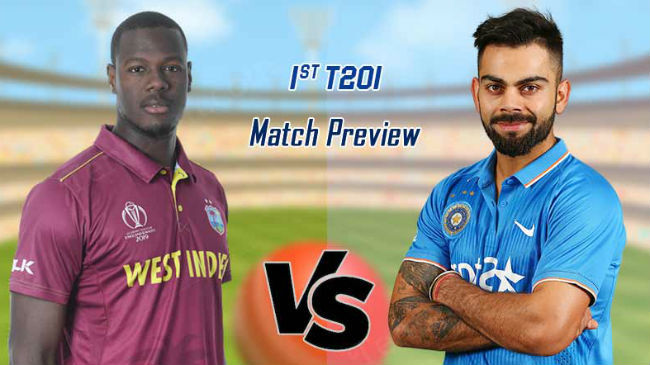 windies vs india first t 20 today