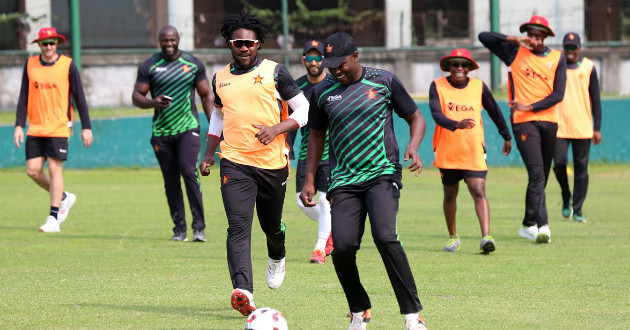 zimbabwe cricket team during the practice