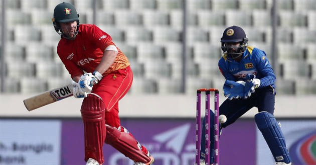 zimbabwe lost to sri lanka by five wickets