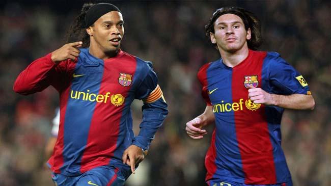 1messi ronaldinho