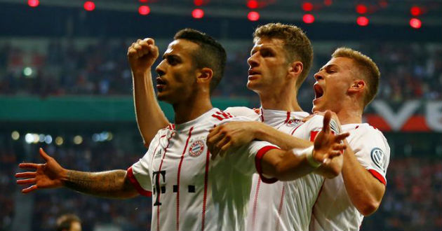 Bayern celebrate their goal