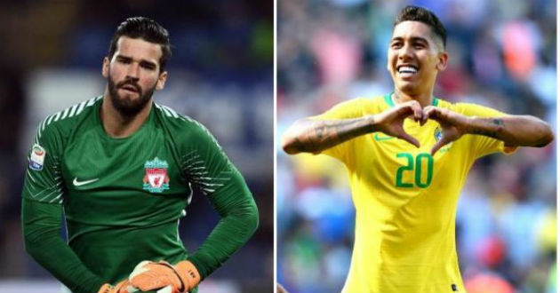 alisson becker and roberto firmino