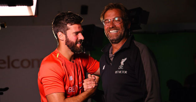 allison with liverpool coach