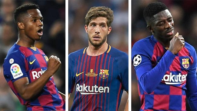 ansu fati sergi roberto ousmane dembele