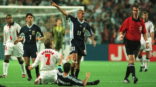 argentina vs england 1998 world cup