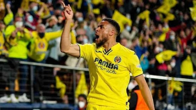 arnaut danjuma of villarreal celebrates