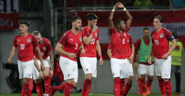 austria celebrate a goal