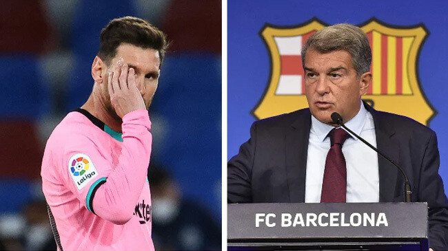 barca president laporta and messi