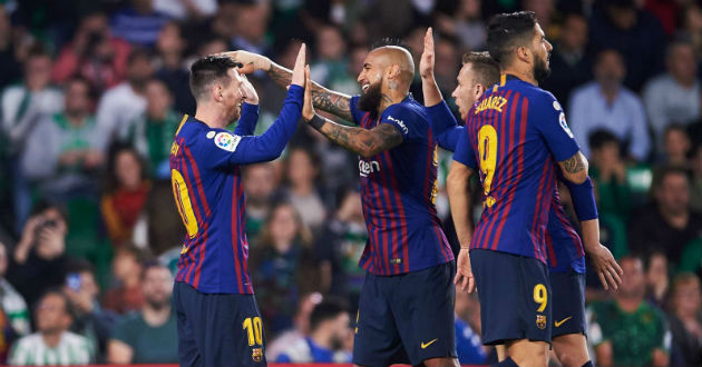 barcelona celebrate a goal