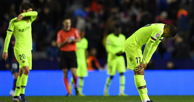 barcelona lose over levante