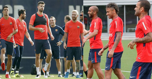 barcelona psg practice