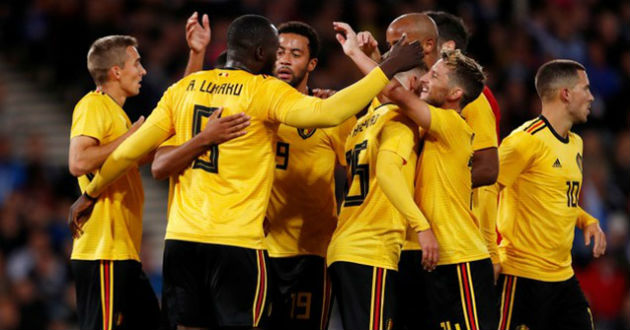 belgium celebrate a goal